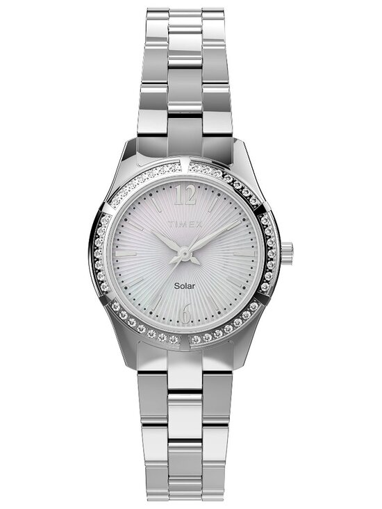 Timex Women\'s Solar Premium Dress Watch 28mm Silver-Tone TW2V39300JI main image 5